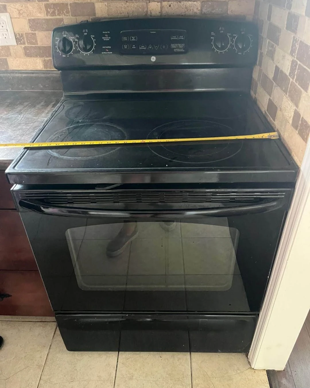 Electric range oven