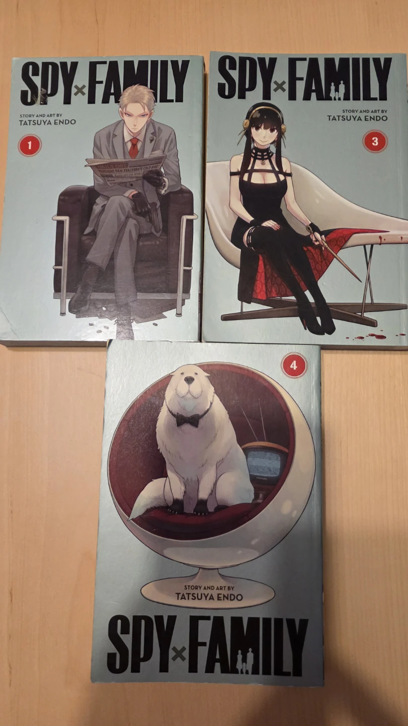 Spy x Family Manga Volumes 1, 3, & 4