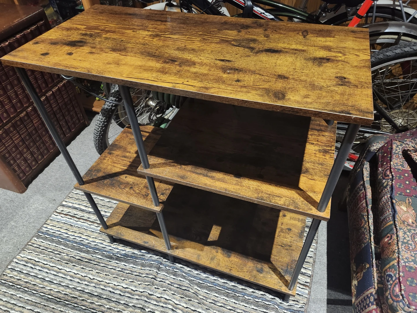 Rustic Wood Shelf Unit (Excellent cond like new) - photo 3