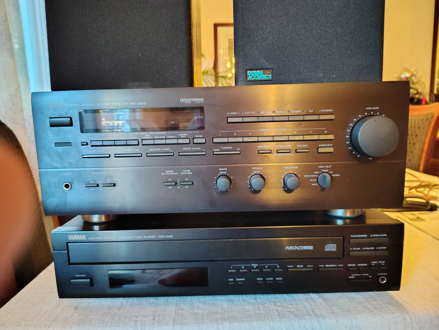 Yamaha RX-V970 Stereo Receiver and CDC-645 CD Player