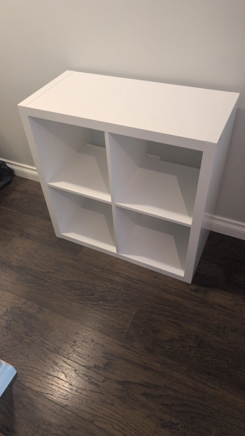White 4-Cube Storage Shelf