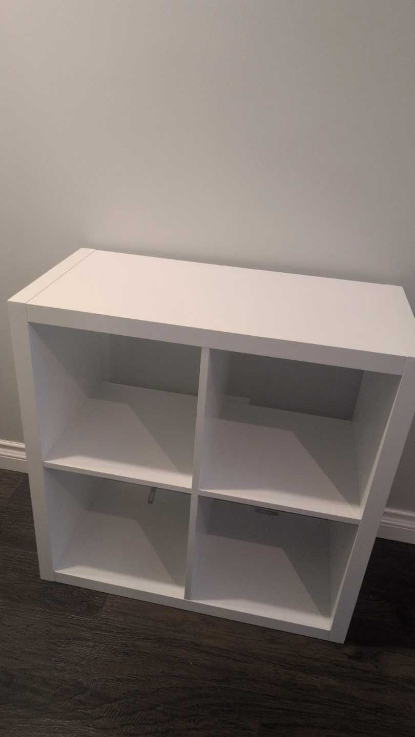 White 4-Cube Storage Shelf - photo 2