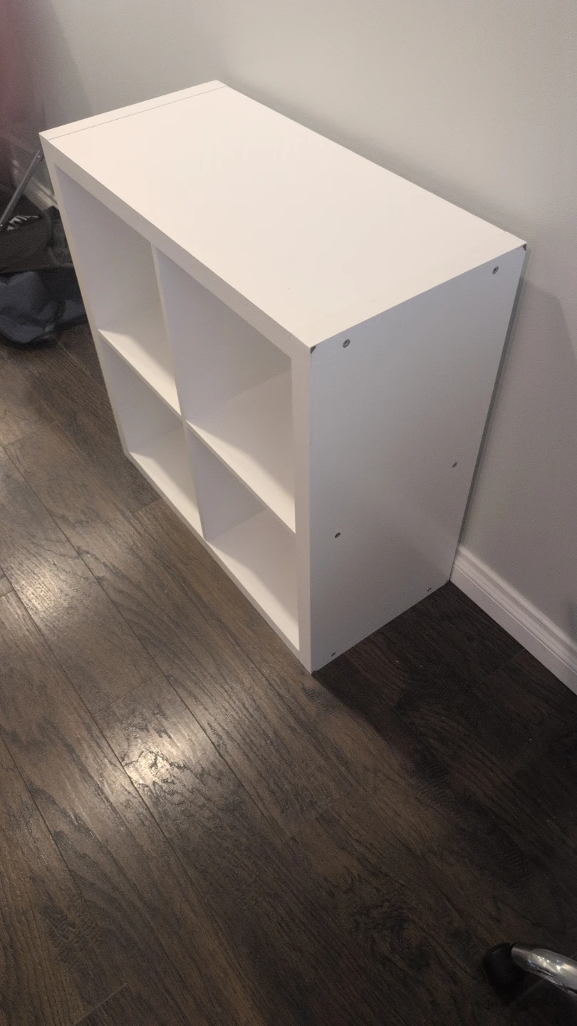 White 4-Cube Storage Shelf - photo 3