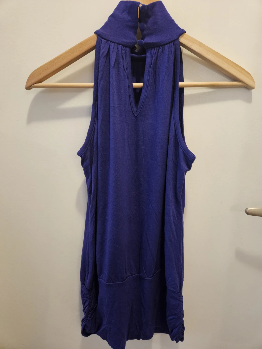 Le Château Blue Sleeveless Mock Neck Top Size S/P - photo 2