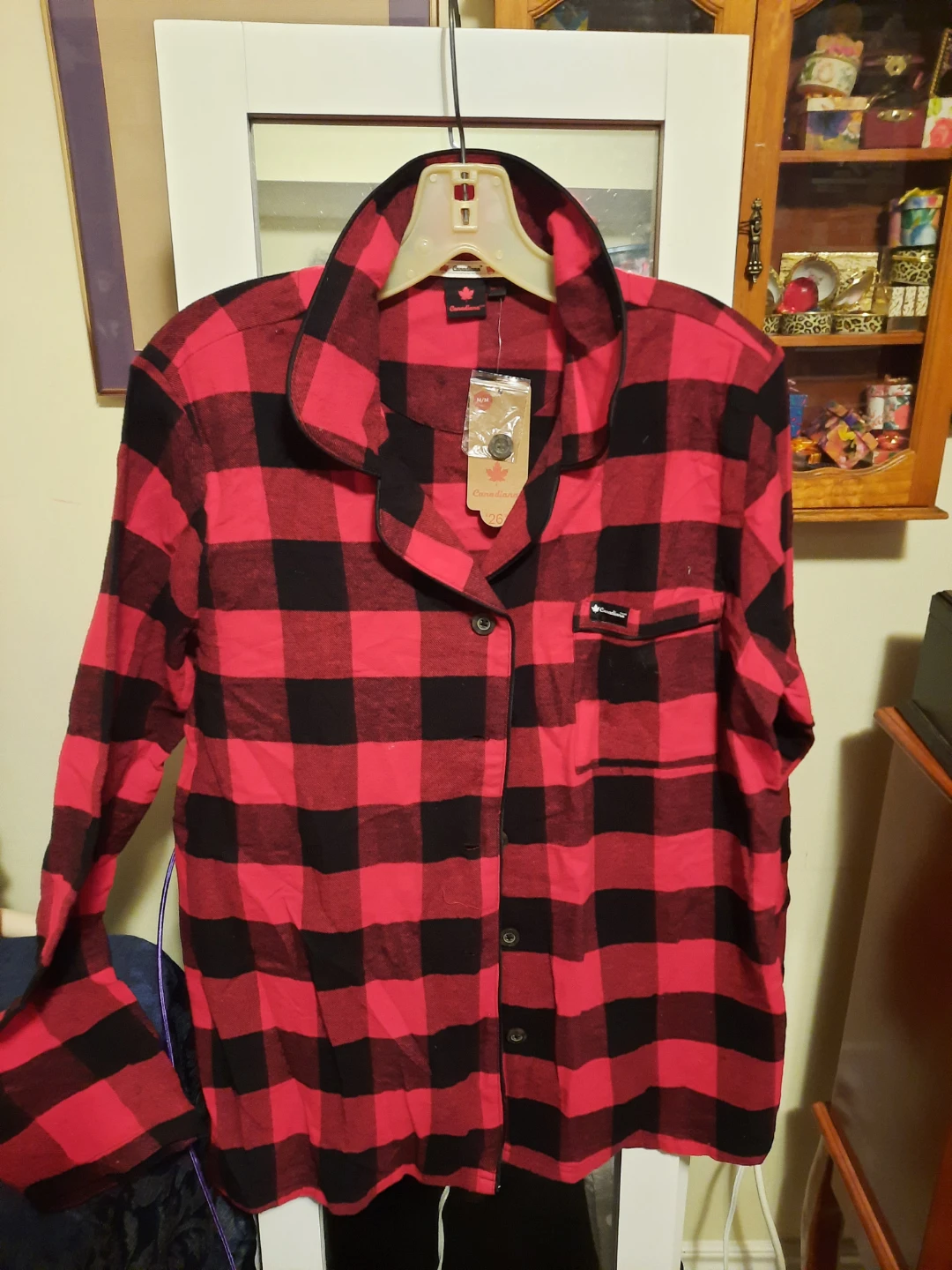 Canadiana Red and Black Plaid Top M/M