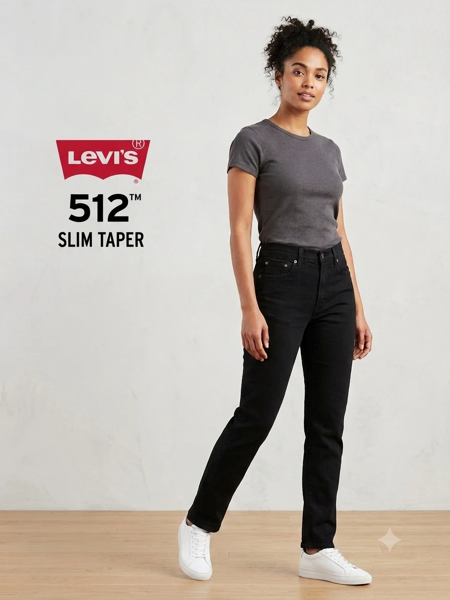 Levi's 512 Slim Taper Jeans Black W34 L30