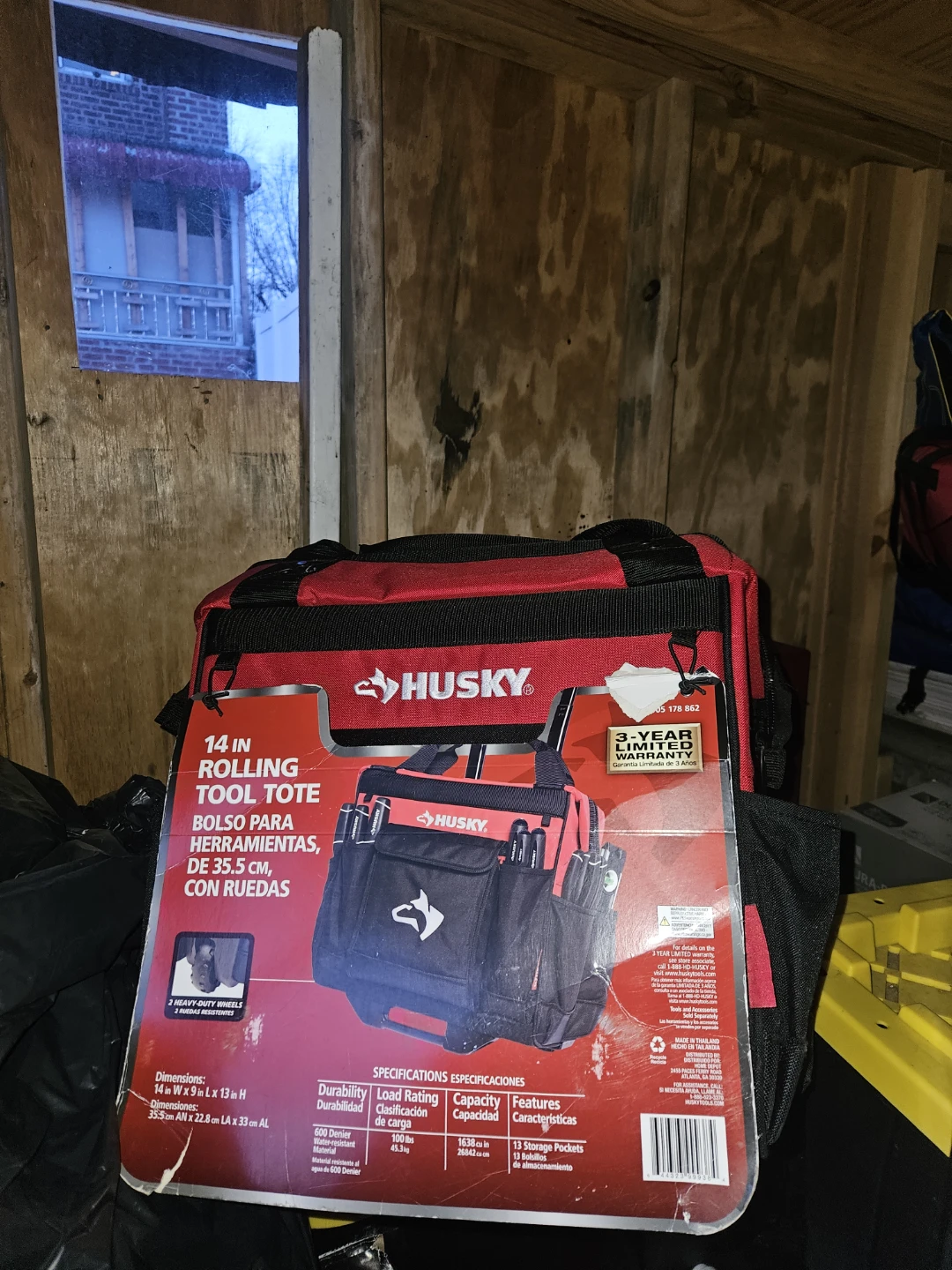 Husky 14-Inch Rolling Tool Tote