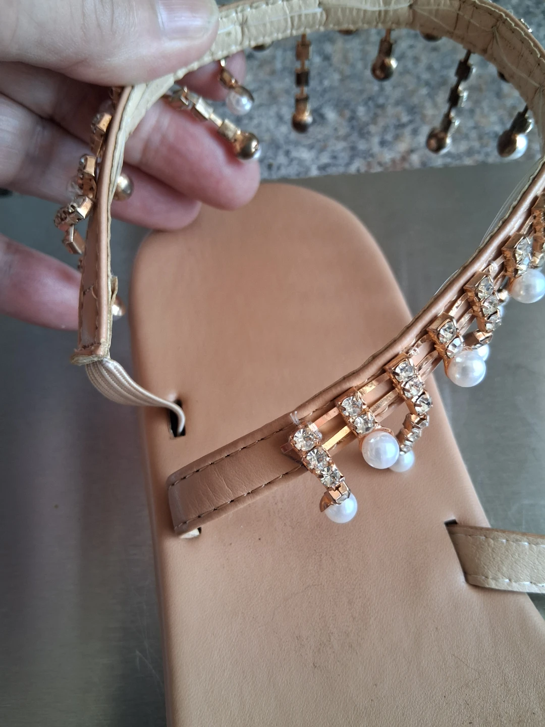 Women's Embellished Flat Sandals Size 8 - photo 3