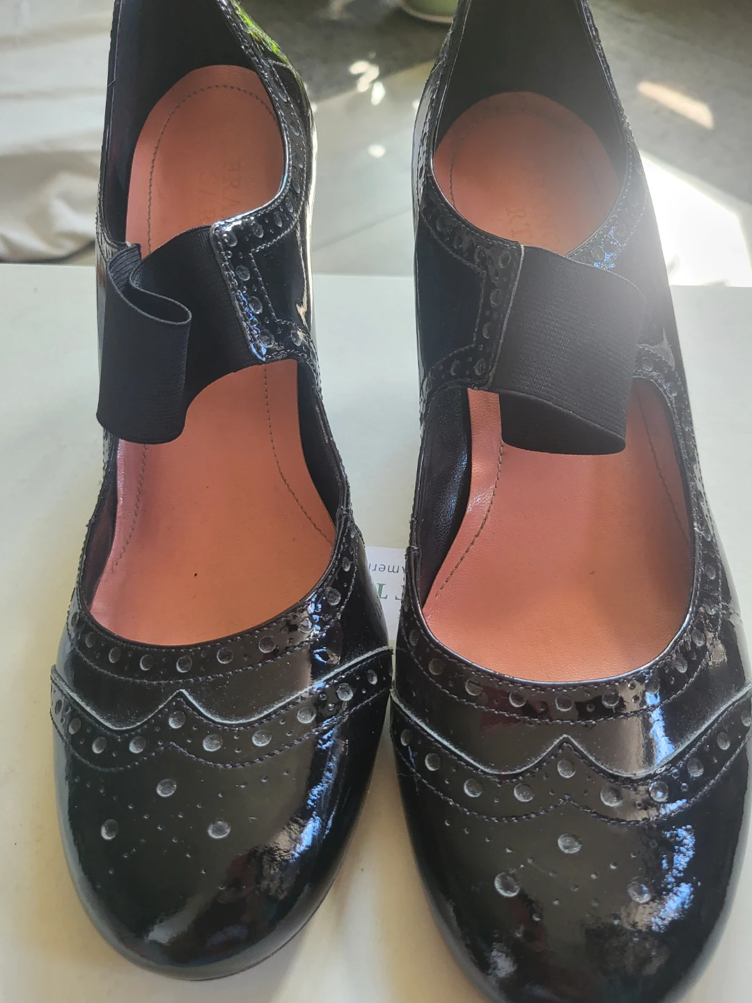 Franco Sarto Black Patent Mary Jane Heels