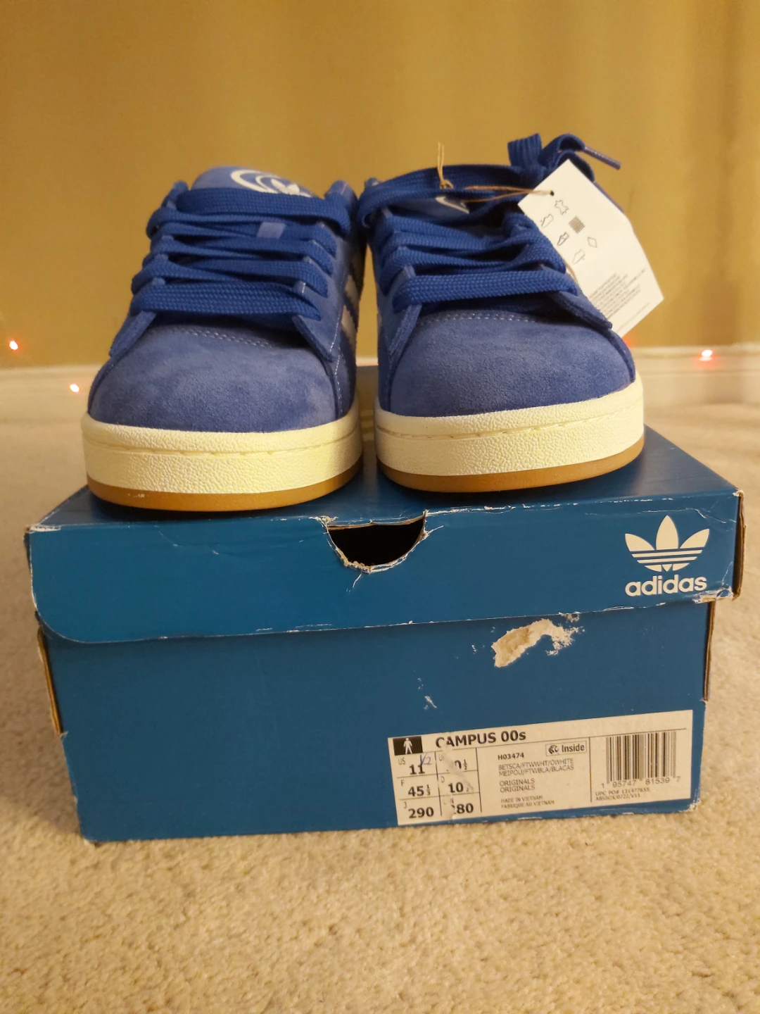NEW 11.5 Adidas Campus 00s Blue Suede Sneakers Size 11 - photo 3