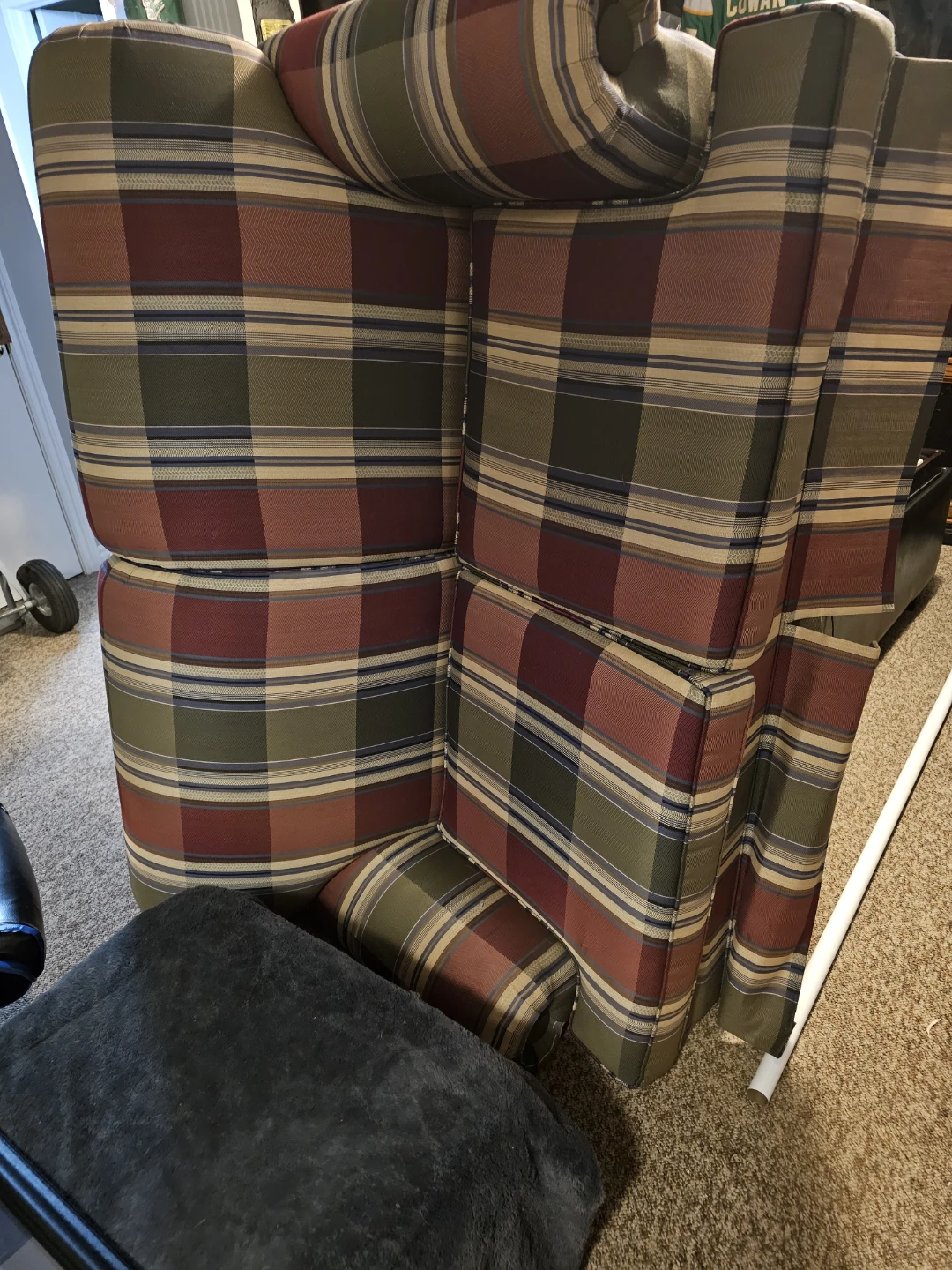 Plaid loveseat