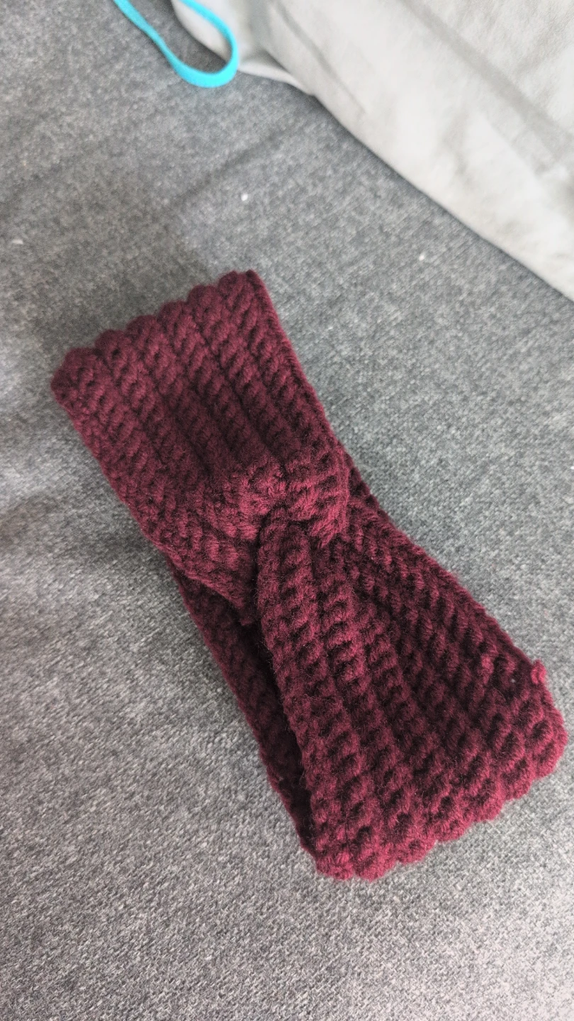 Knitted Headband - Burgundy