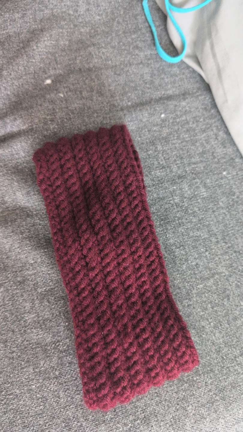 Knitted Headband - Burgundy - photo 2