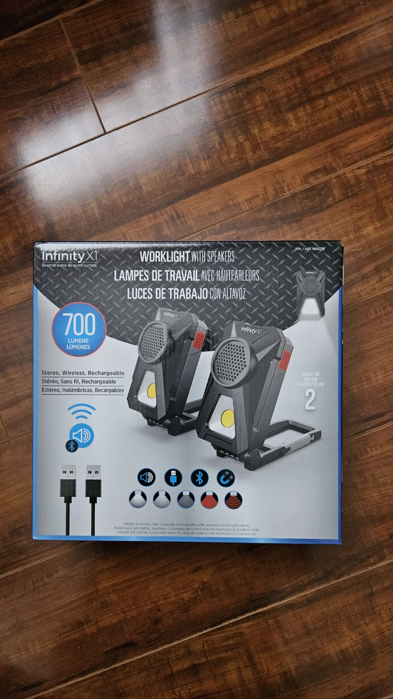 Infinity X1 Worklight with Speakers - Pack of 2