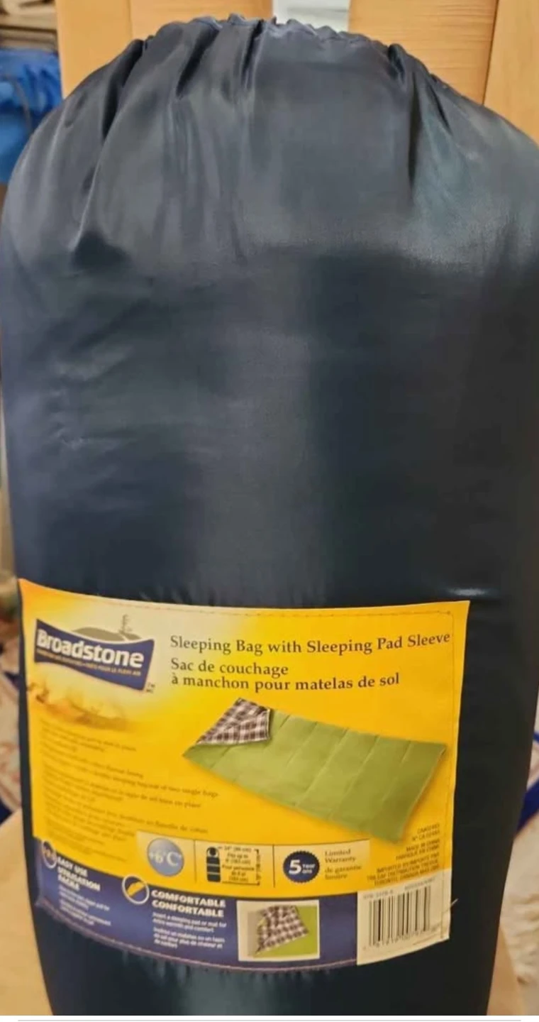 New Broadstone Sleeping Bag with Sleeping Pad Sleeve