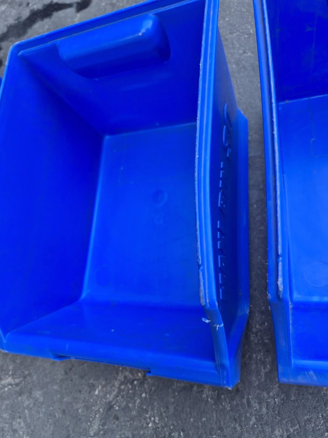 Blue Plastic Storage Bins (Set of 3) - photo 3