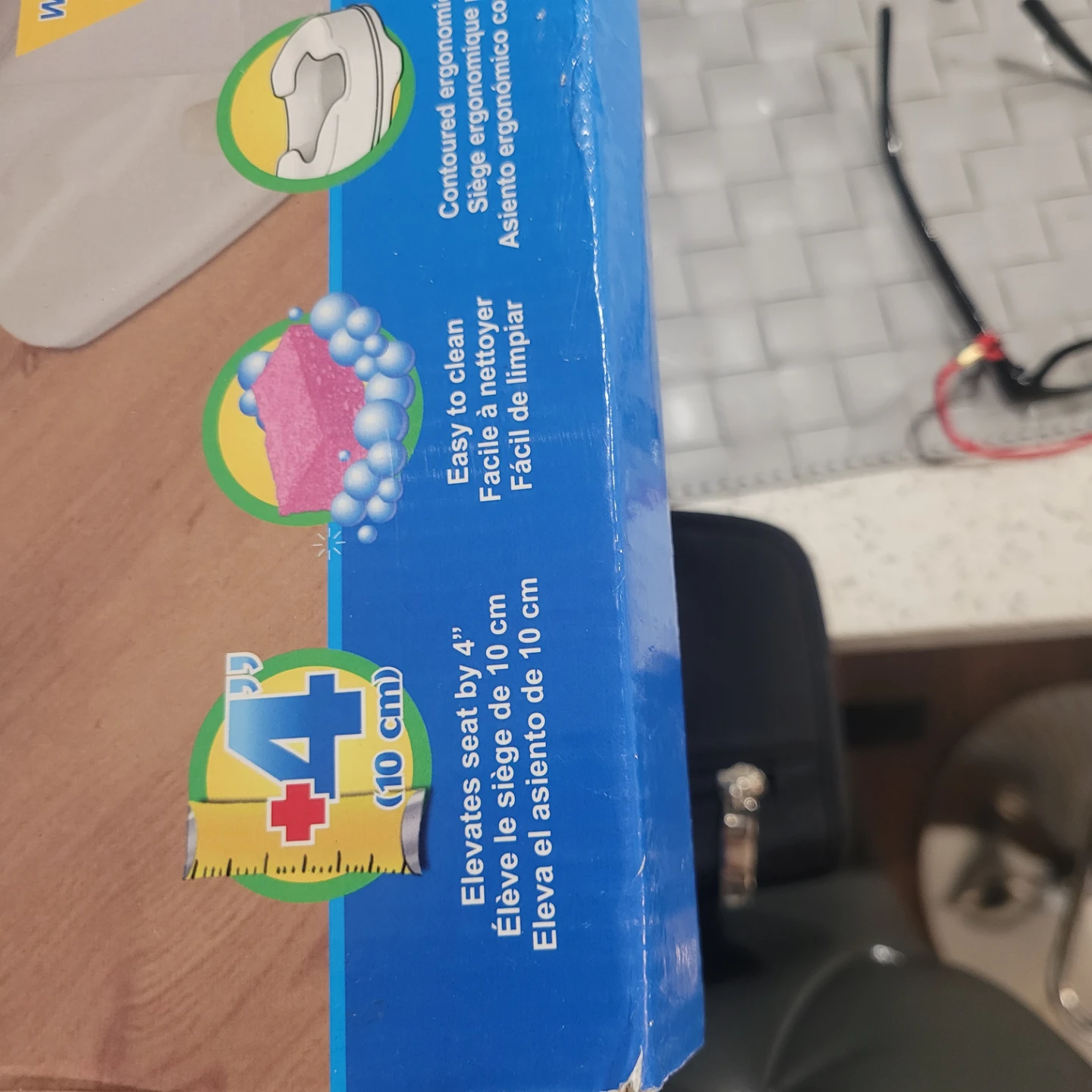 AquaSense Raised Toilet Seat with Lid - photo 3