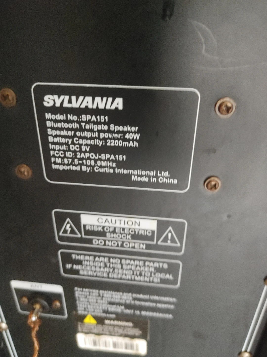 Sylvania SPA151 Bluetooth Tailgate Speaker - 40W - photo 4