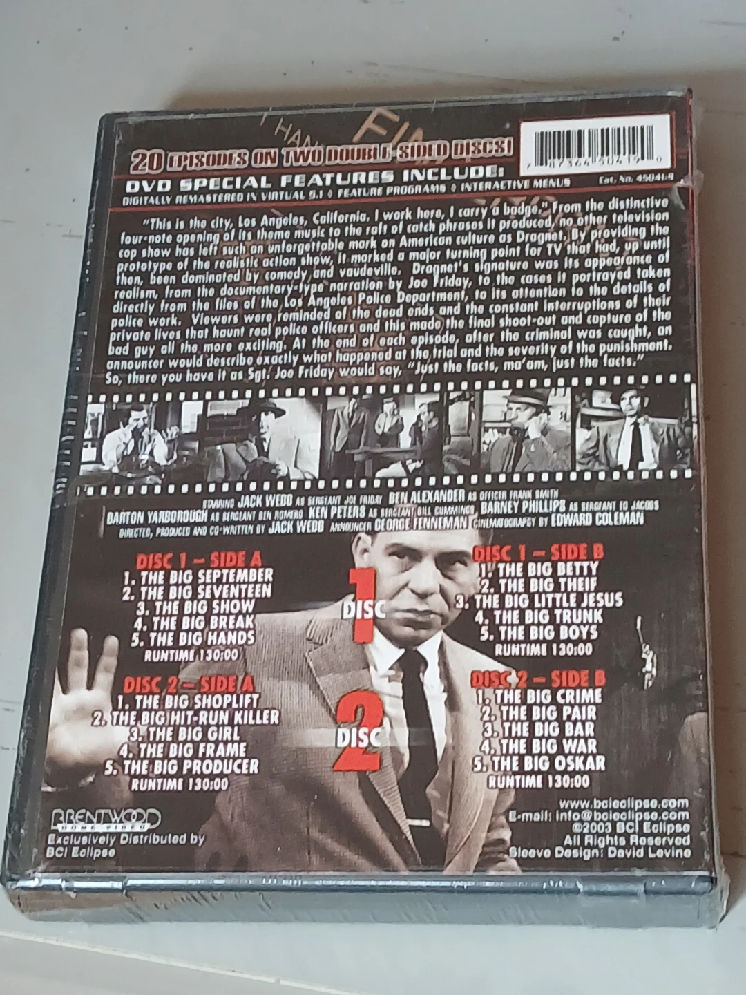 Dragnet 20 Episodes DVD Collection - photo 2