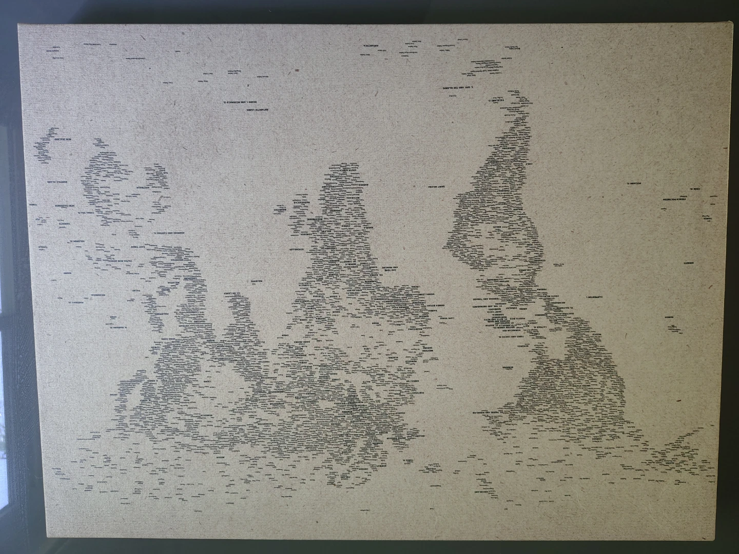 Map Canvas Print - World Capitals