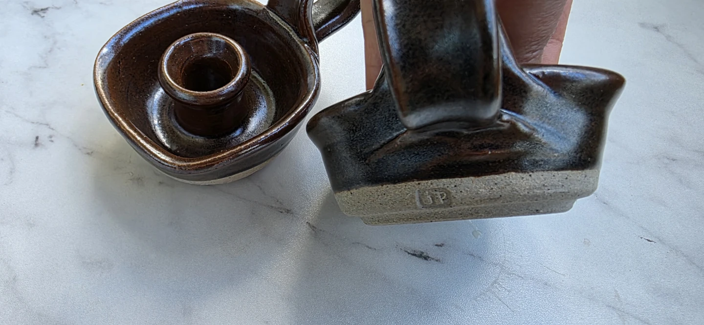 Pair of Vintage Ceramic Candlesticks - photo 3