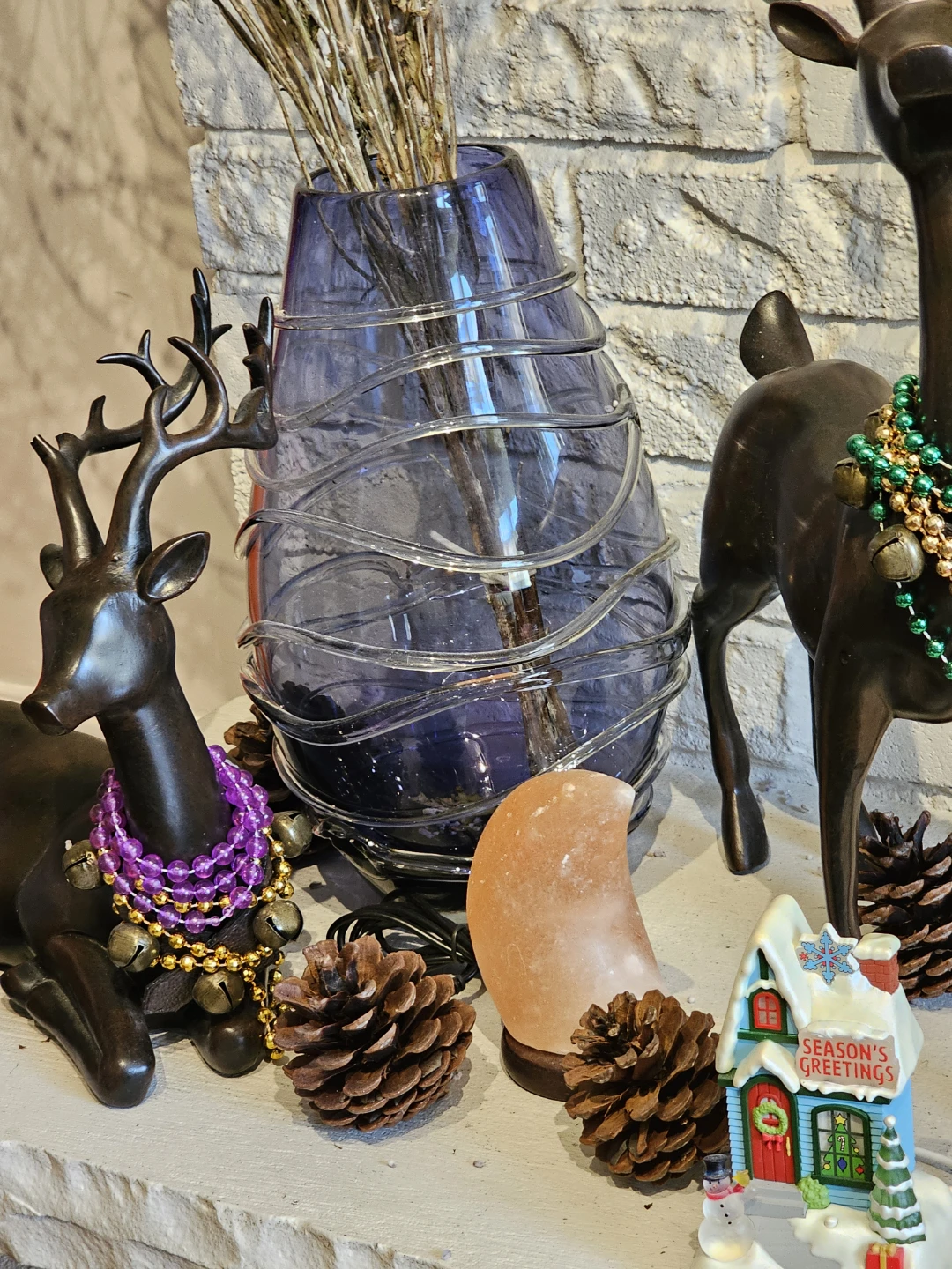 Bronze-like Reindeer Christmas Decor Set - photo 2