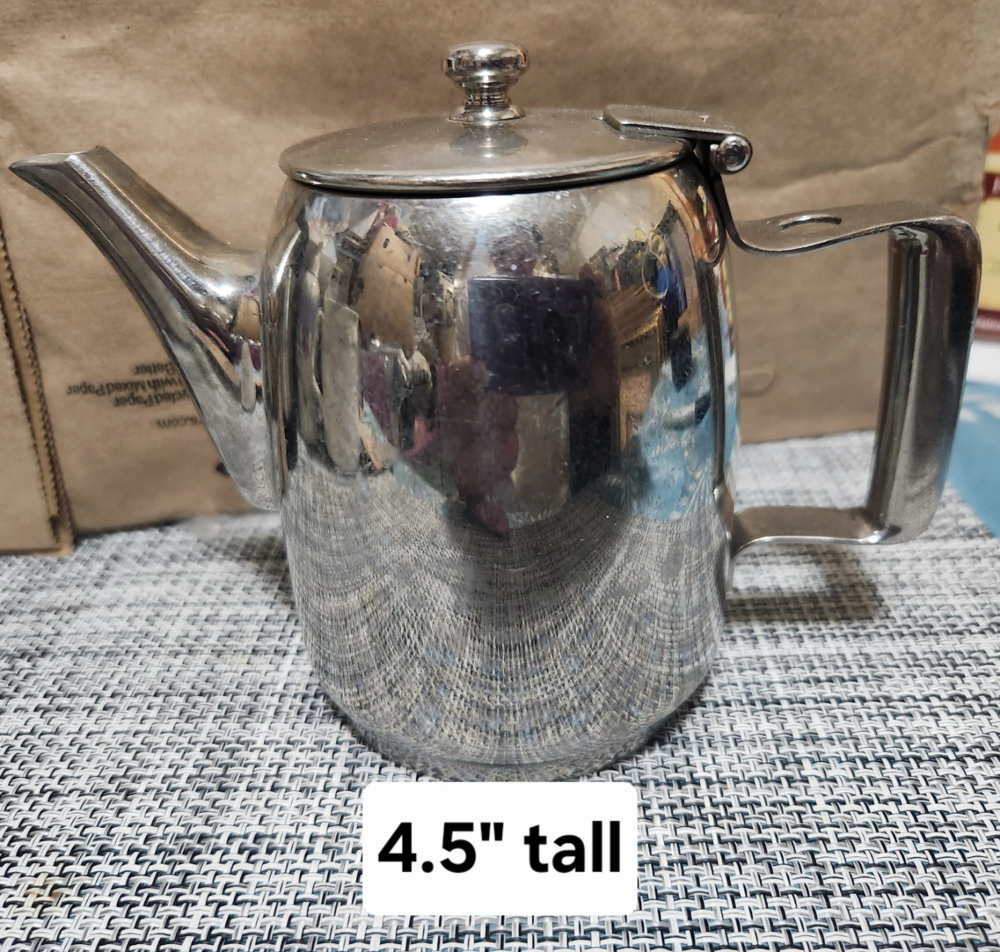 Stainless Steel Teapot 4.5" Tall