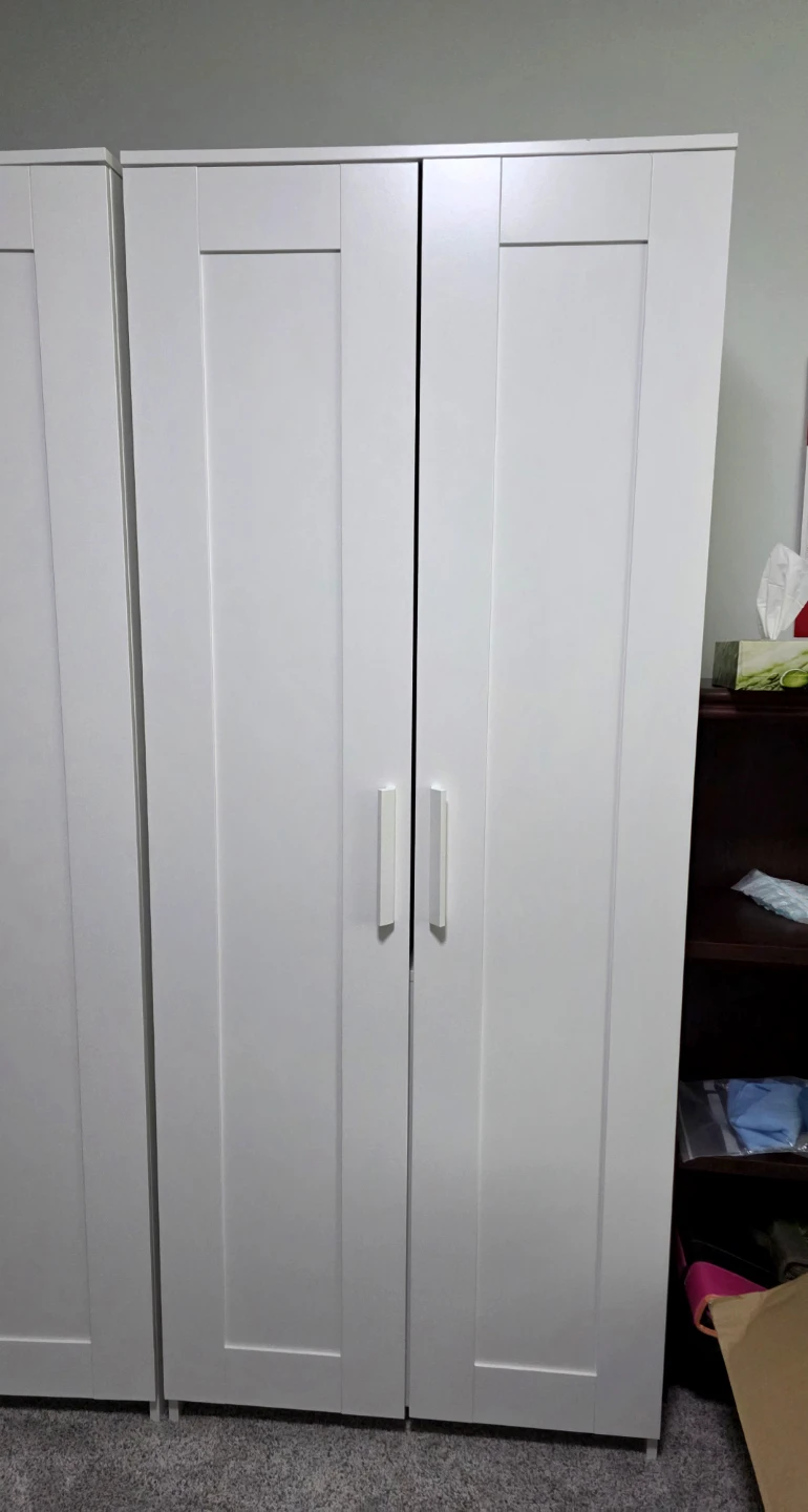 White Double Door Wardrobe