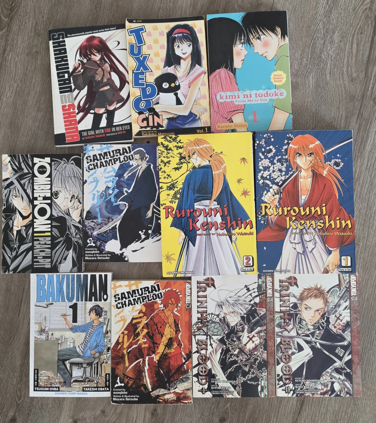 Manga Collection - Rurouni Kenshin, Samurai Champloo,  and more