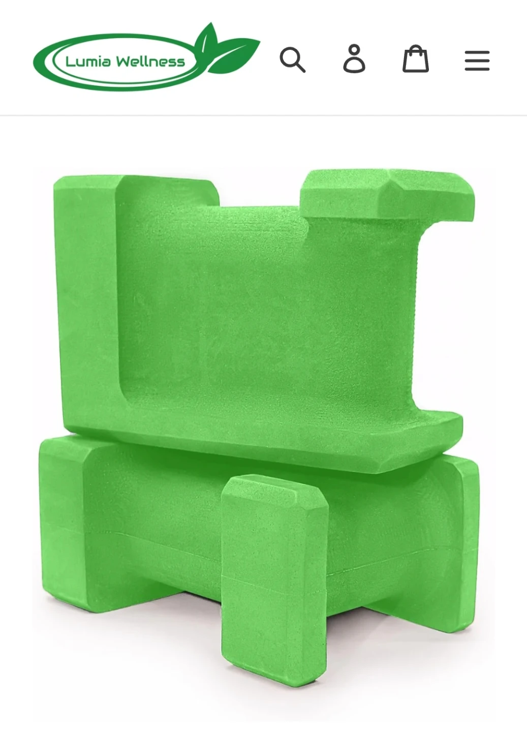 Lumia Wellness Ergo Block Contoured Yoga Foam Blocks