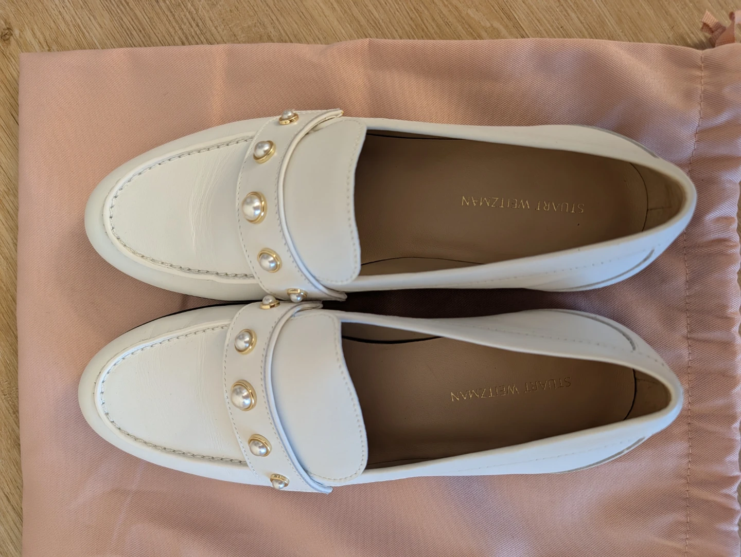 Stuart Weitzman White Pearl Loafers - photo 2