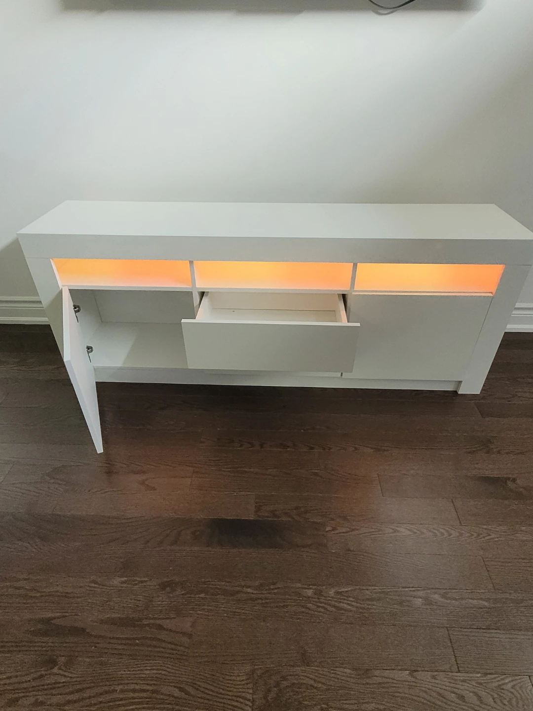 White Sideboard with LED Lights