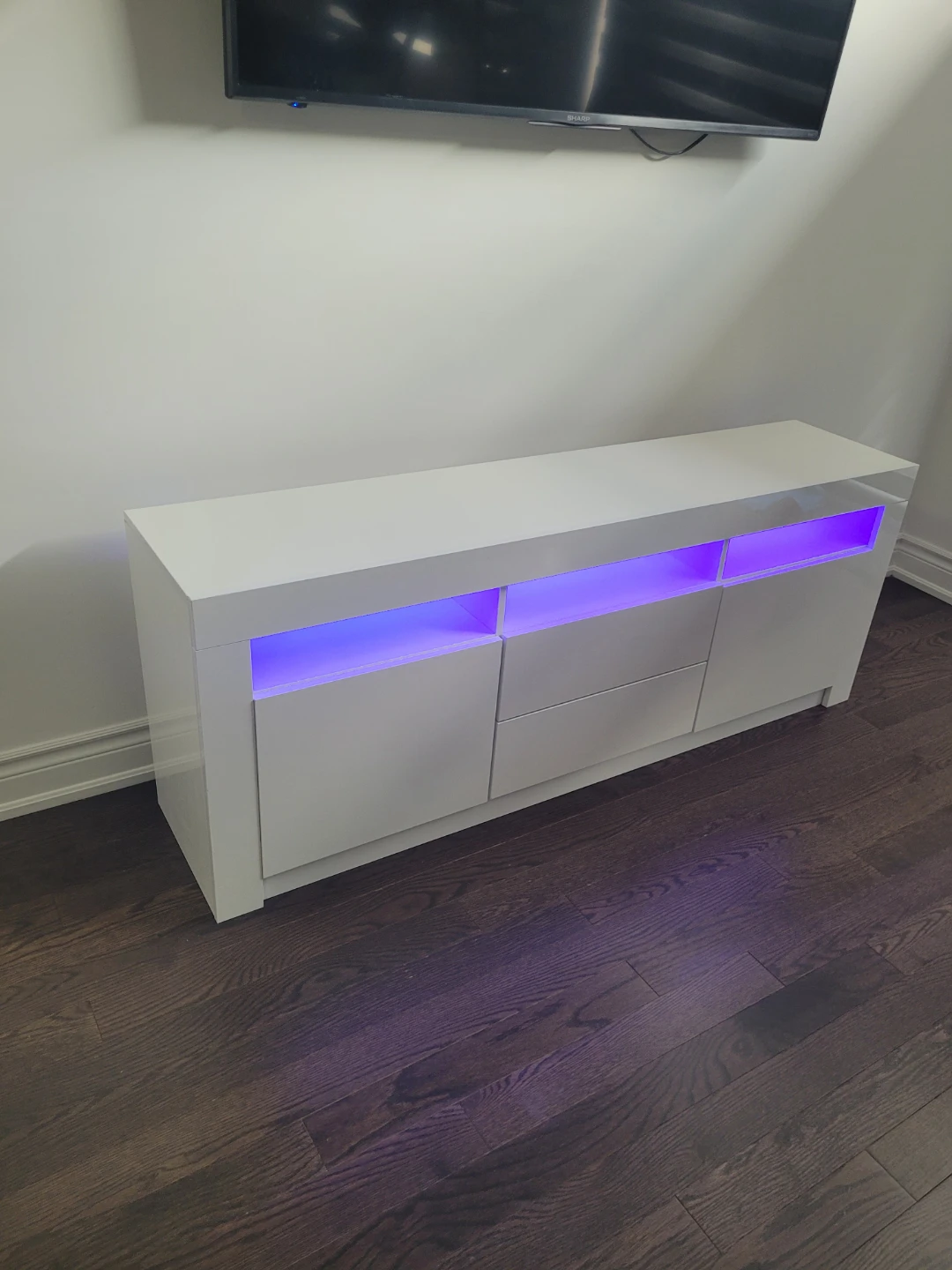 White Sideboard with LED Lights - photo 2