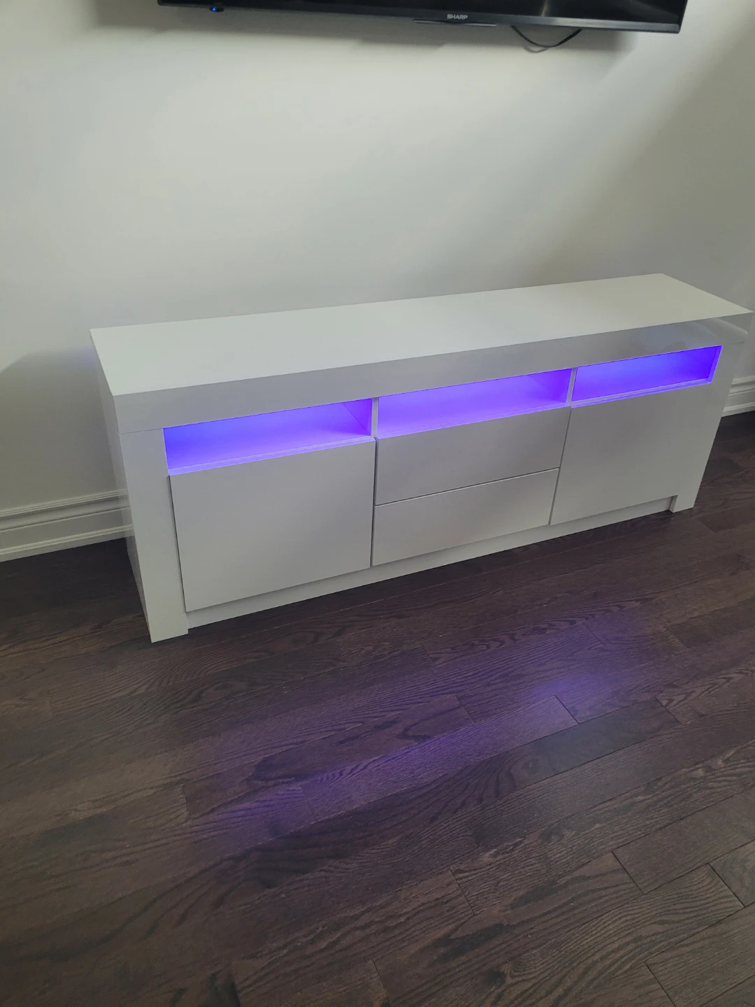 White Sideboard with LED Lights - photo 5