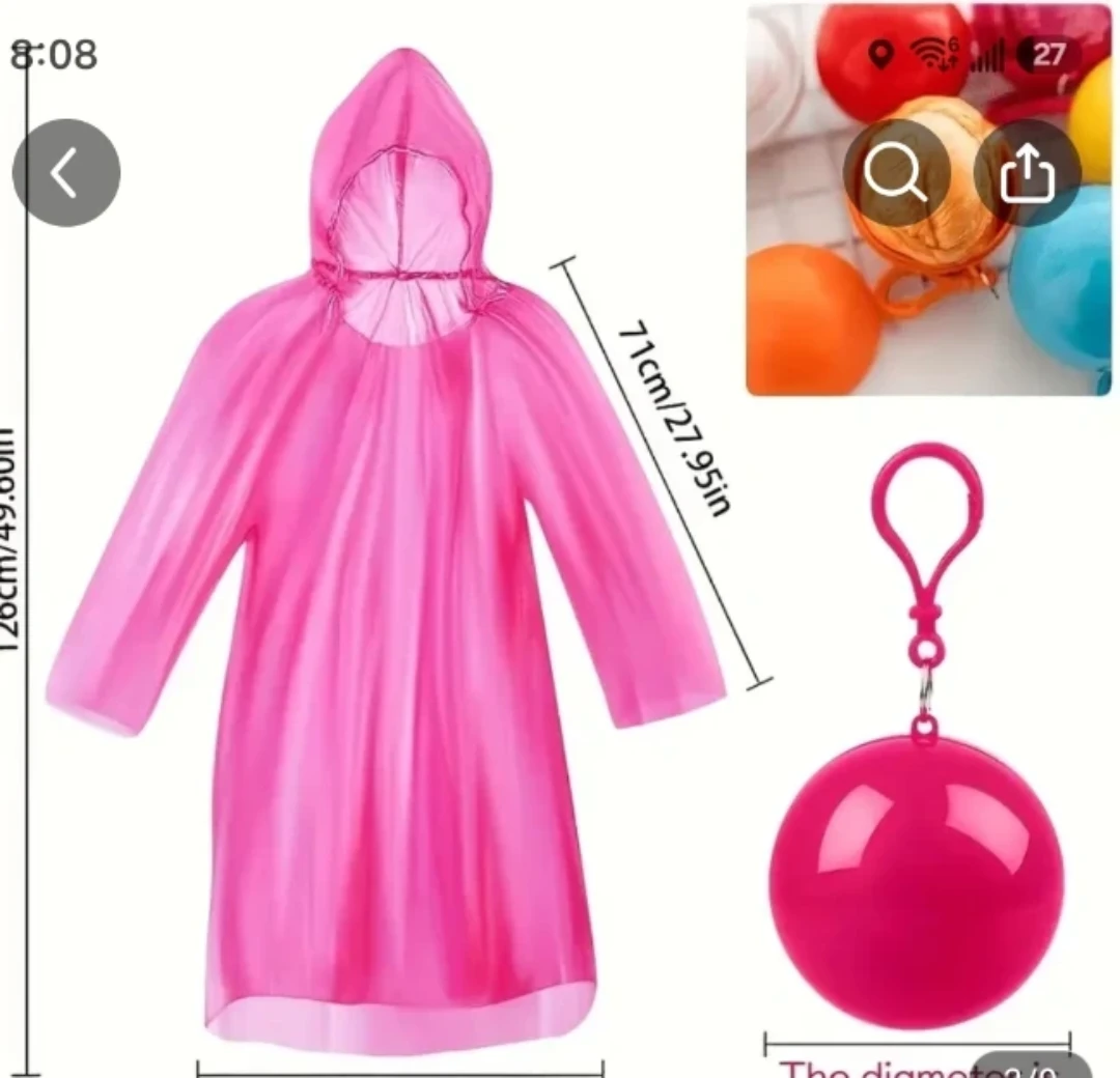 Pink Emergency Raincoat in Sphere Case - photo 2
