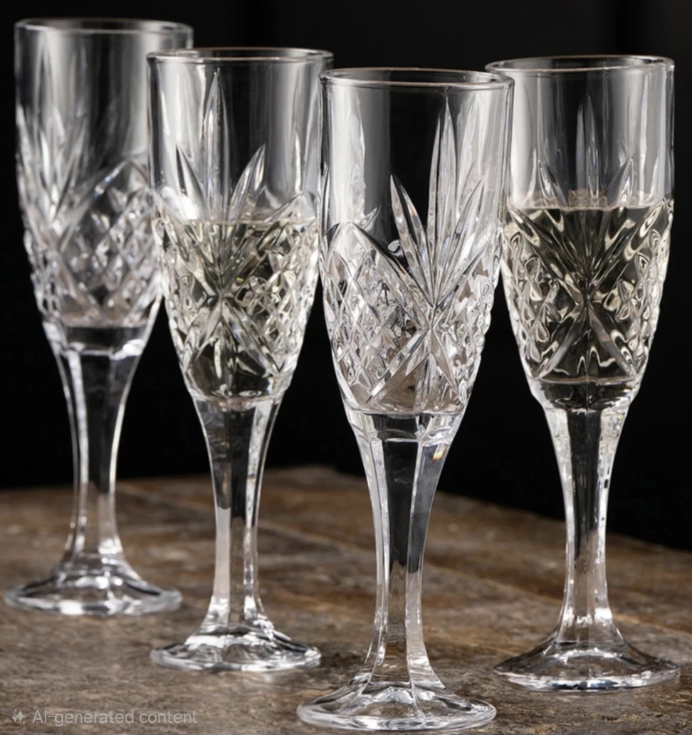 6-pc Godinger Dublin Collection "Shannon" Champagne Flutes