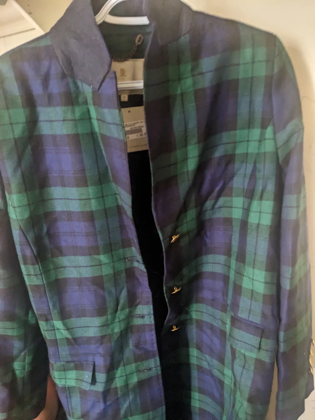 House of Bruar Blackwatch Plaid Coat - Size 16 - photo 4