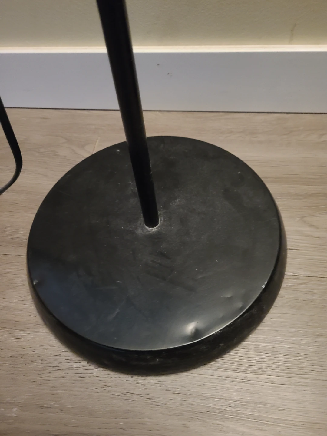 Black Standing Lamp with White Shade - photo 2
