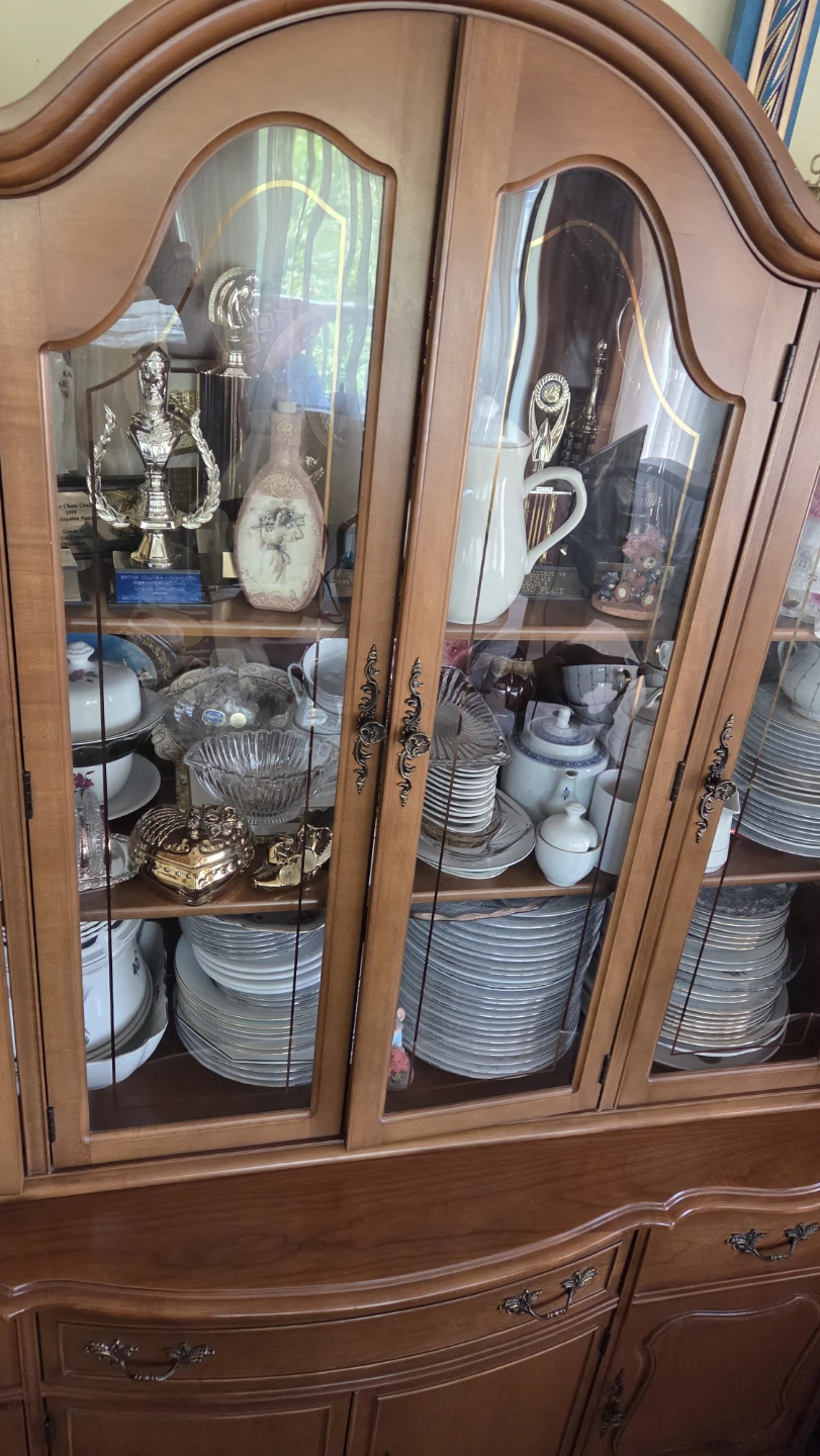 Wooden China Cabinet with Glass Doors - photo 2