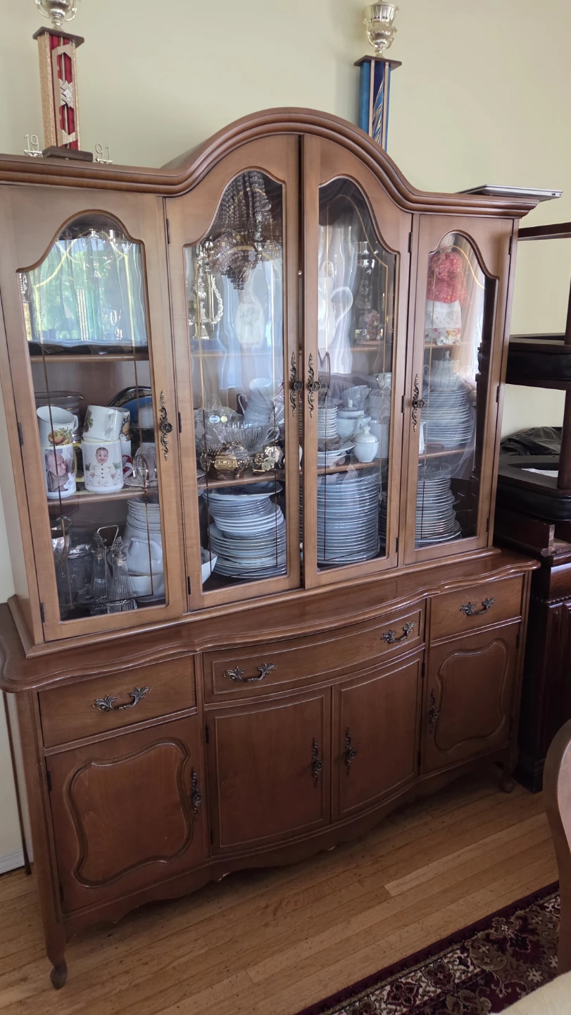 Wooden China Cabinet with Glass Doors - photo 3