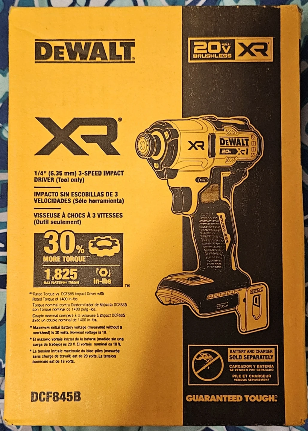 DeWalt DCF845B 1/4" 3-Speed Impact Driver (Tool Only)
