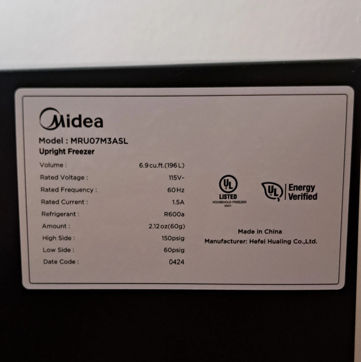 Midea 6.9 cu. ft. Convertible Upright Freezer - photo 5