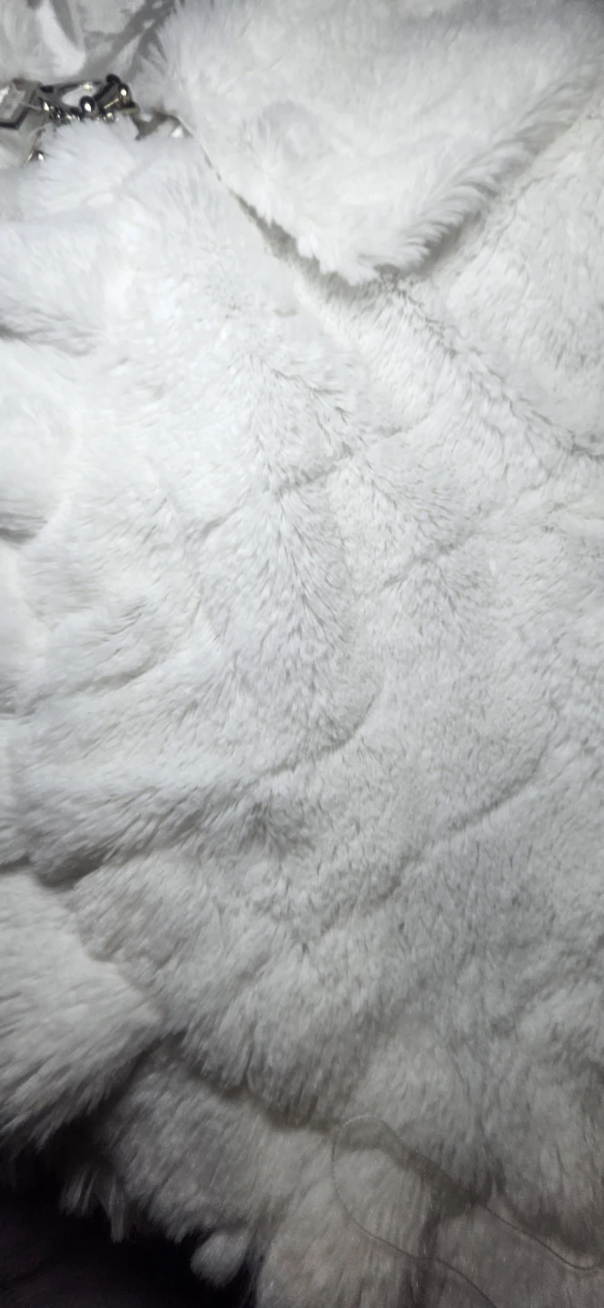 White cropped Faux Fur Bolero Jacket - photo 2