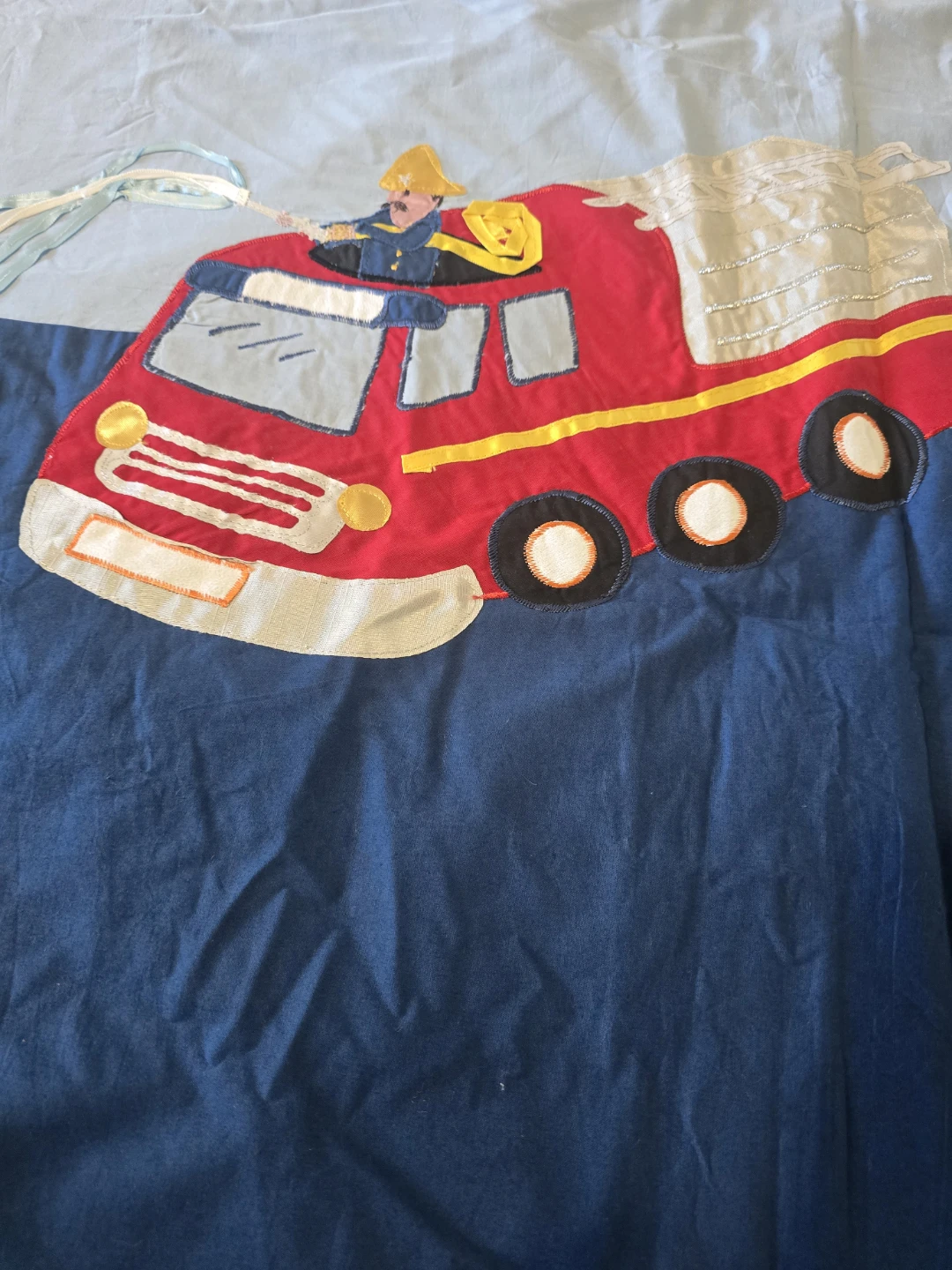 Full size Kids Fire Truck & Police Helicopter Duvet Cover Set - photo 5