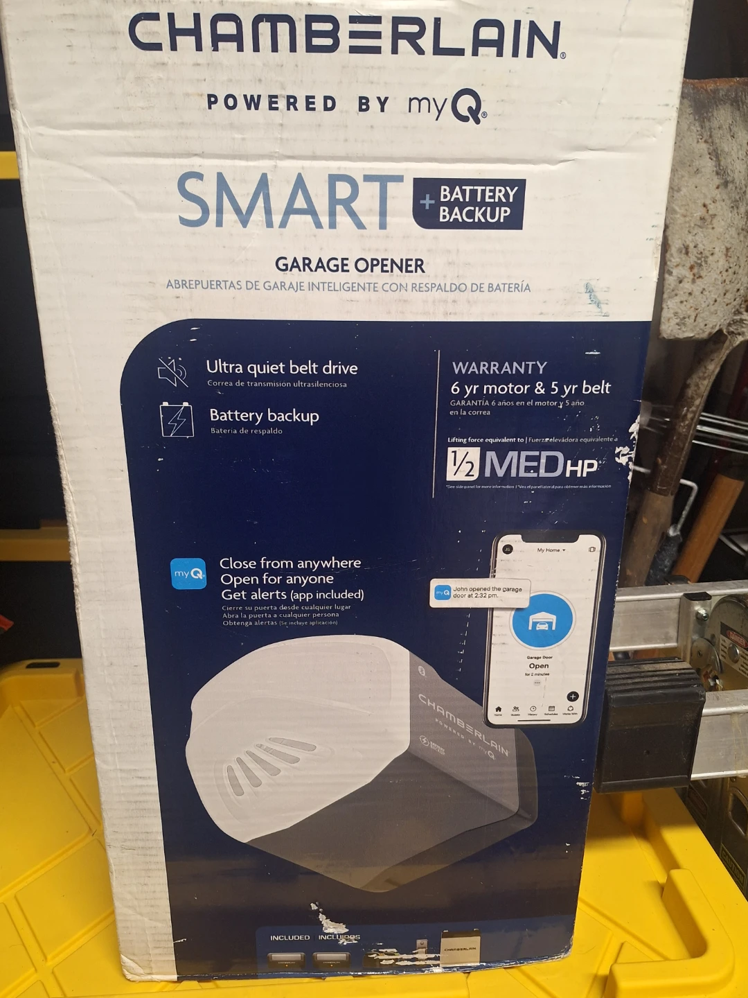 Chamberlain Smart Garage Door Opener with Battery Backup