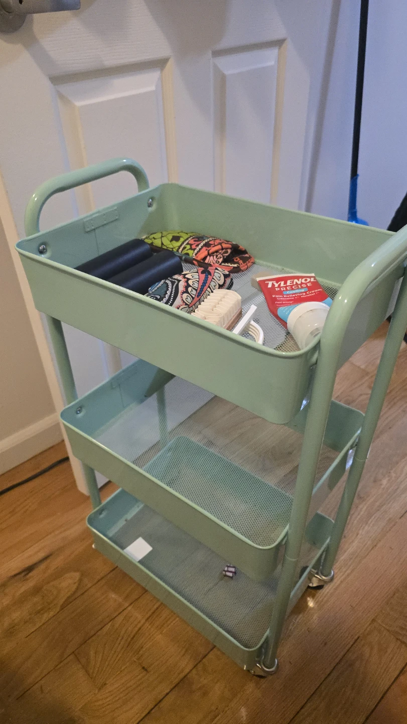 Mint Green 3-Tier Rolling Cart - photo 2