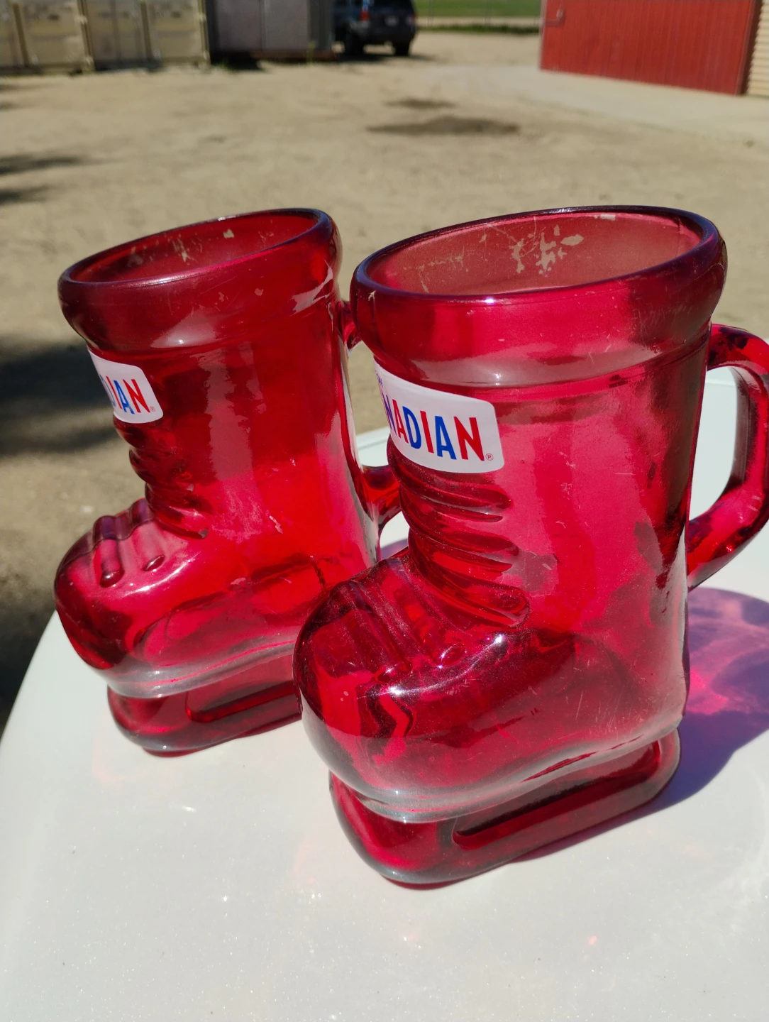 Molson Canadian Red Boot Glasses (Pair) - photo 3