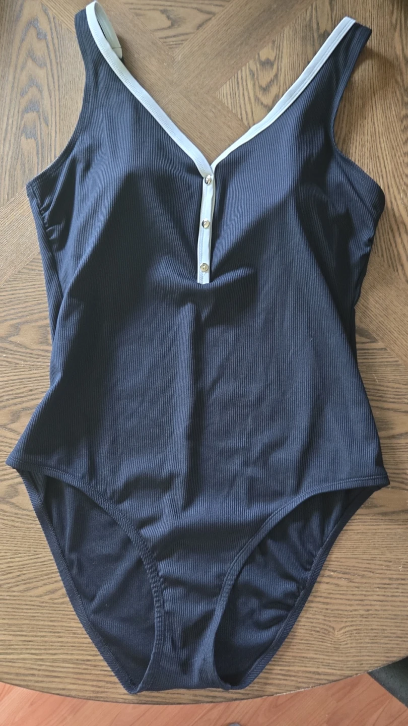Krista Black Ribbed One-Piece Swimsuit