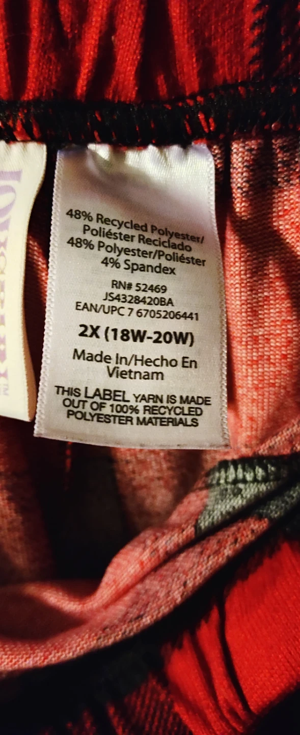 Woman Plus size plaid pj's pants - photo 2