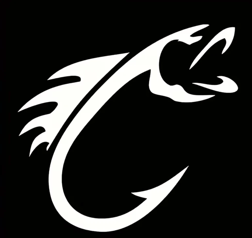 FISHING HOOK DECAL NEW